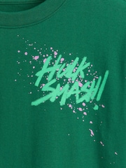 Gap Green Marvel Relaxed Graphic T-Shirt (4-13yrs) - Image 3 of 6