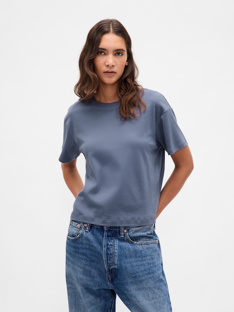 Gap Supima® Cotton Relaxed Short Sleeve T-Shirt - Imagen 1 de 3