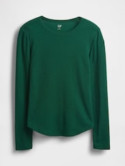 Gap Green Waffle Knit Crew Neck T-Shirt - Image 3 of 3