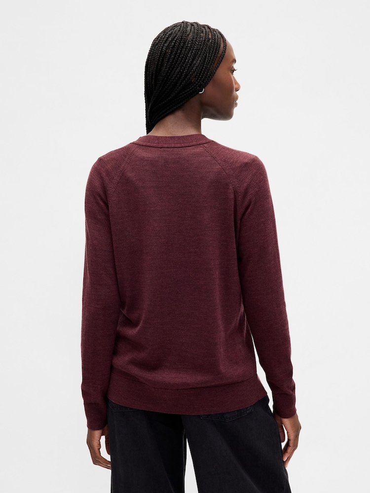 Gap Burgundy Red Boyfriend Merino Cardigan - Image 2 of 4 Gap Burgundy Red Boyfriend Merino Cardigan - Image 2 of 4