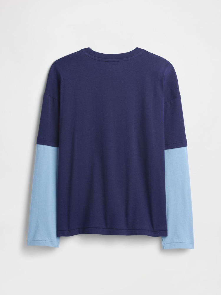 Gap Blue Relaxed Graphic T-Shirt (4-13yrs) (4-13yrs) - Image 2 of 2