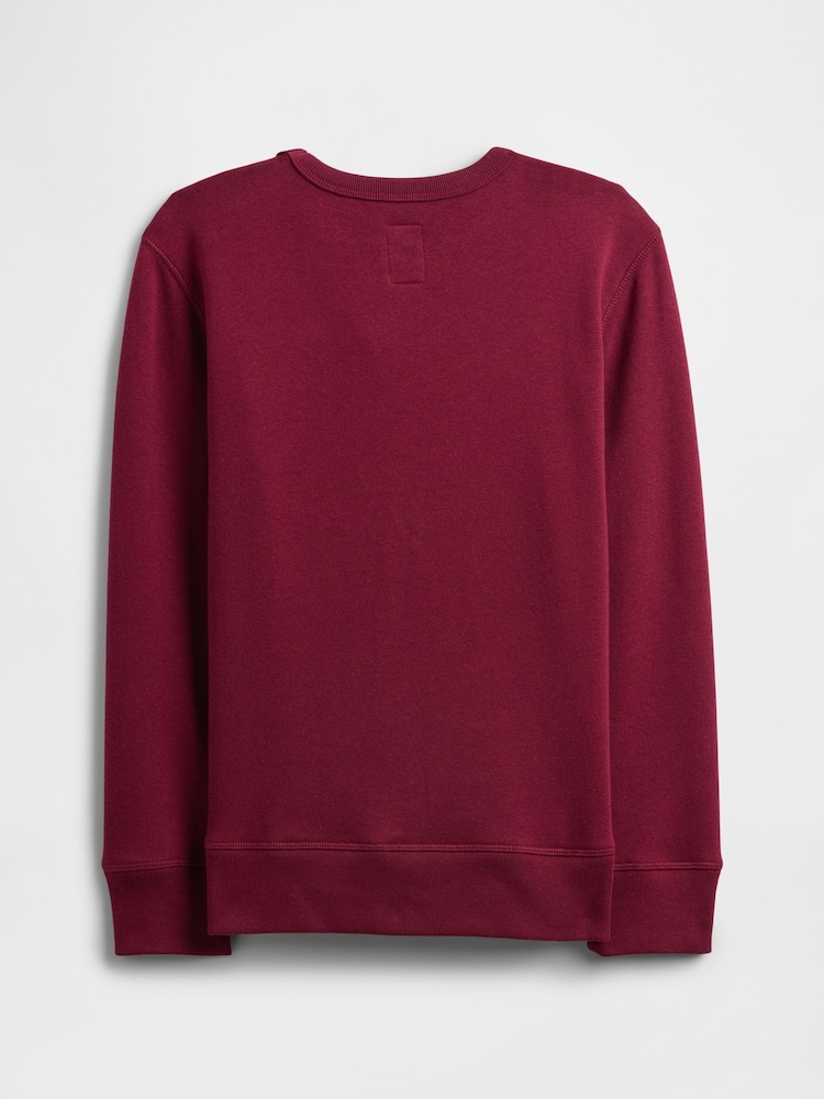 Gap Burgundy Red Logo Sweatshirt (4-13yrs) (4-13yrs) - Image 2 of 3