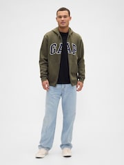 Gap Green Relaxed Logo Zip Hoodie - Image 3 of 4