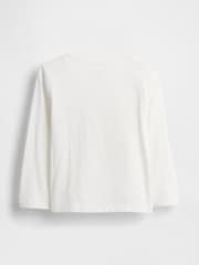 Gap White Graphic Crew Neck Long Sleeve T-Shirt (6mths-5yrs) (6mths-5yrs) - Image 2 of 2
