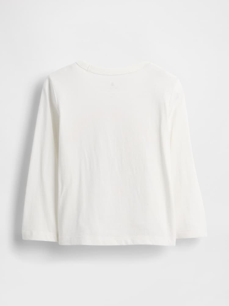 Gap White Graphic Crew Neck Long Sleeve T-Shirt (6mths-5yrs) (6mths-5yrs) - Image 2 of 2 Gap White Graphic Crew Neck Long Sleeve T-Shirt (6mths-5yrs) (6mths-5yrs) - Image 2 of 2