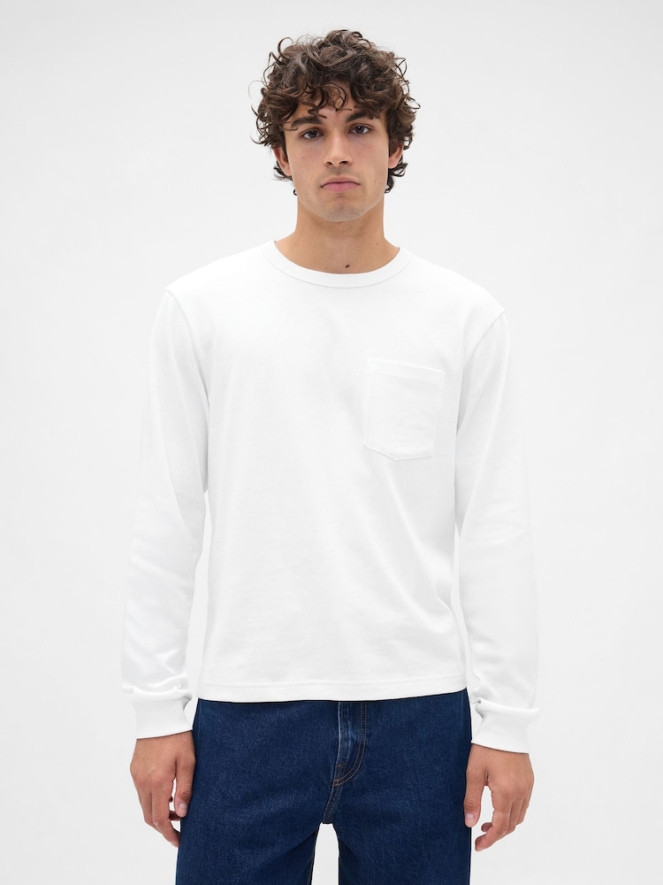 Gap White Heavyweight Relaxed T-Shirt - Image 1 of 4