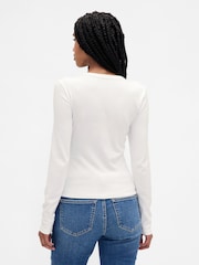 Gap White Modern Crew Neck Cardigan - Image 2 of 4