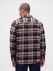 Gap Red Cotton Relaxed Flannel Shirt - Image 2 of 3