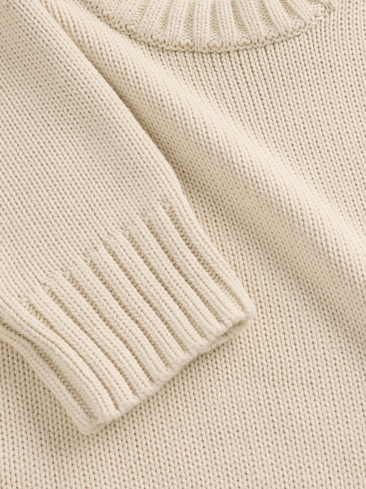 Gap Cream Cotton Oversized Jumper - Image 4 of 4