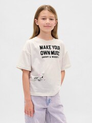 Gap White Oversized Graphic T-Shirt (4-13yrs) - Image 1 of 4
