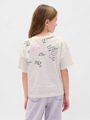 Gap White Oversized Graphic T-Shirt (4-13yrs) - Image 2 of 4
