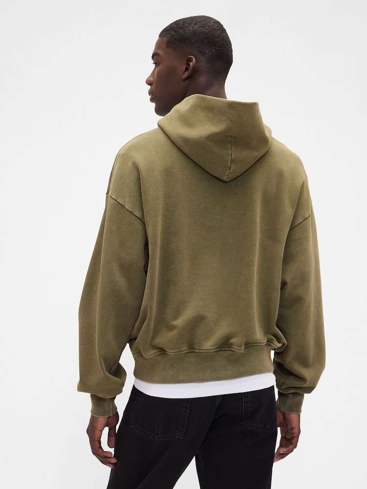Gap Green Oversized Heavyweight Hoodie - Image 2 of 4