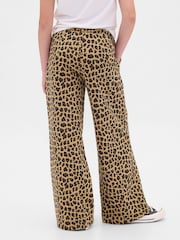 Gap Brown Leopard Print VintageSoft Baggy Joggers (4-13yrs) (4-13yrs) - Image 2 of 5