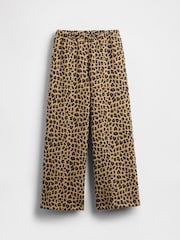 Gap Brown Leopard Print VintageSoft Baggy Joggers (4-13yrs) (4-13yrs) - Image 4 of 5