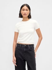 Gap White Soft Touch Stretch T-Shirt - Image 1 of 4