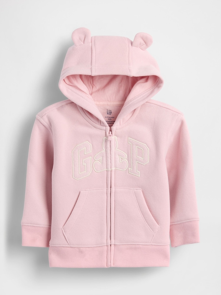 Gap VintageSoft Bear Logo Zip Hoodie (Newborn-24mths) (0-24mths) - Slika 1 iz 2