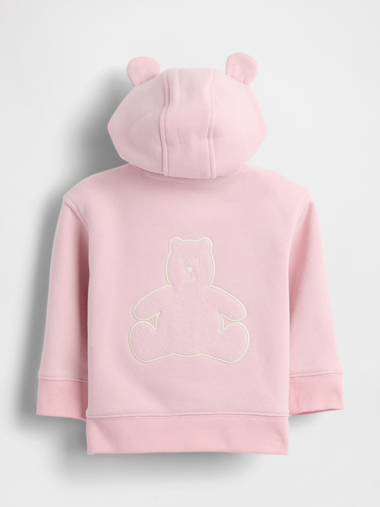 Gap VintageSoft Bear Logo Zip Hoodie (Newborn-24mths) (0-24mths) - Slika 2 iz 2