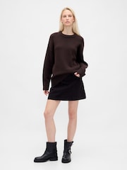 Gap Brown Cotton Oversized Jumper - Image 3 of 4