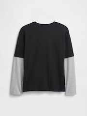 Gap Black Relaxed Graphic T-Shirt (4-13yrs) (4-13yrs) - Image 2 of 2