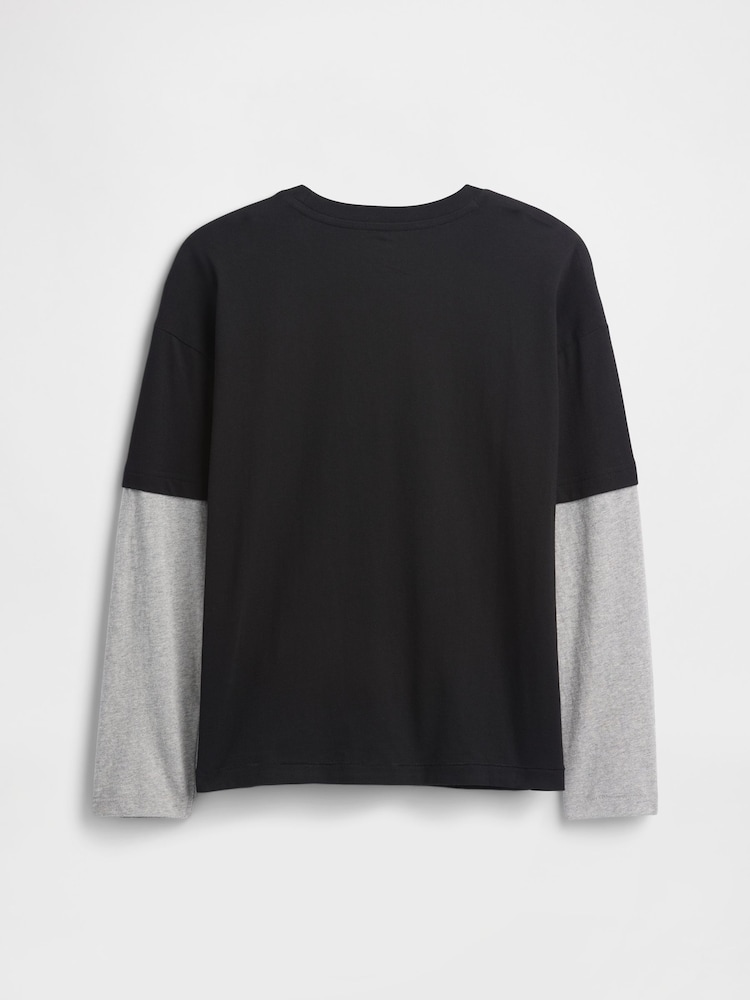 Gap Black Relaxed Graphic T-Shirt (4-13yrs) (4-13yrs) - Image 2 of 2