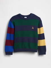 Gap Navy Brannan Bear Crew Neck Jumper (6mths-5yrs) (6mths-5yrs) - Image 1 of 2