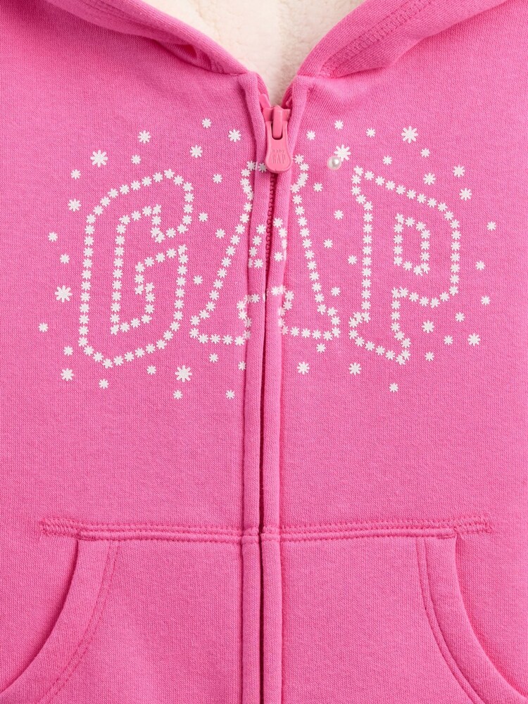 Gap Pink Logo Sherpa Lined Hoodie (6mths-5yrs) (6mths-5yrs) - Image 3 of 3
