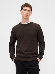 Gap Brown CashSoft Crew Sweatshirt - Image 1 of 4