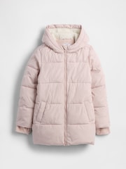 Gap Pink Longline Warmest Puffer Jacket (4-13yrs) (4-13yrs) - Image 1 of 3