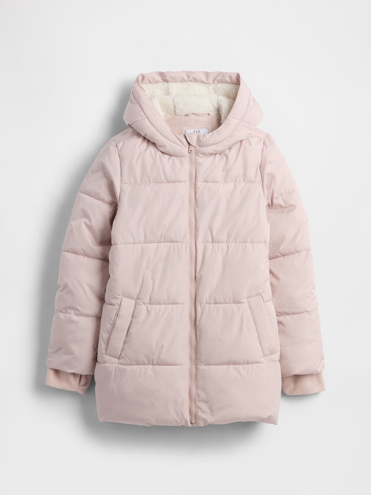 Gap Pink Longline Warmest Puffer Jacket (4-13yrs) (4-13yrs) - Image 1 of 3