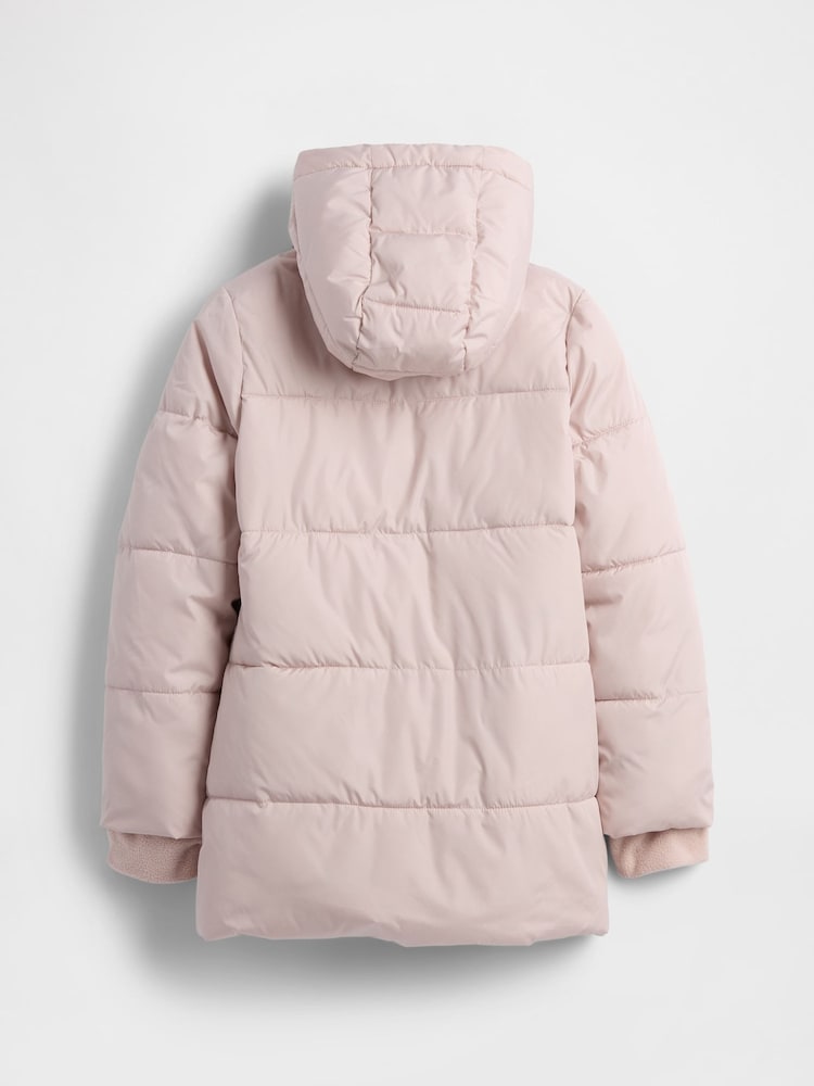 Gap Pink Longline Warmest Puffer Jacket (4-13yrs) (4-13yrs) - Image 2 of 3