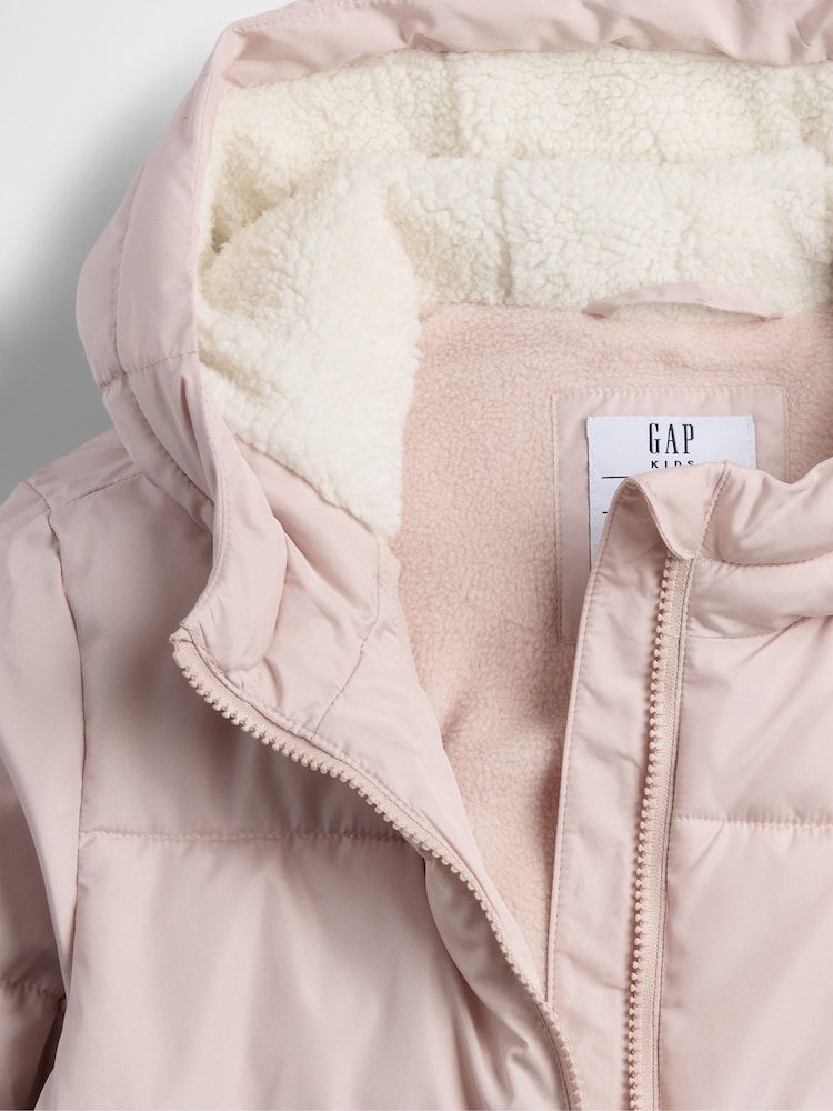 Gap Pink Longline Warmest Puffer Jacket (4-13yrs) (4-13yrs) - Image 3 of 3