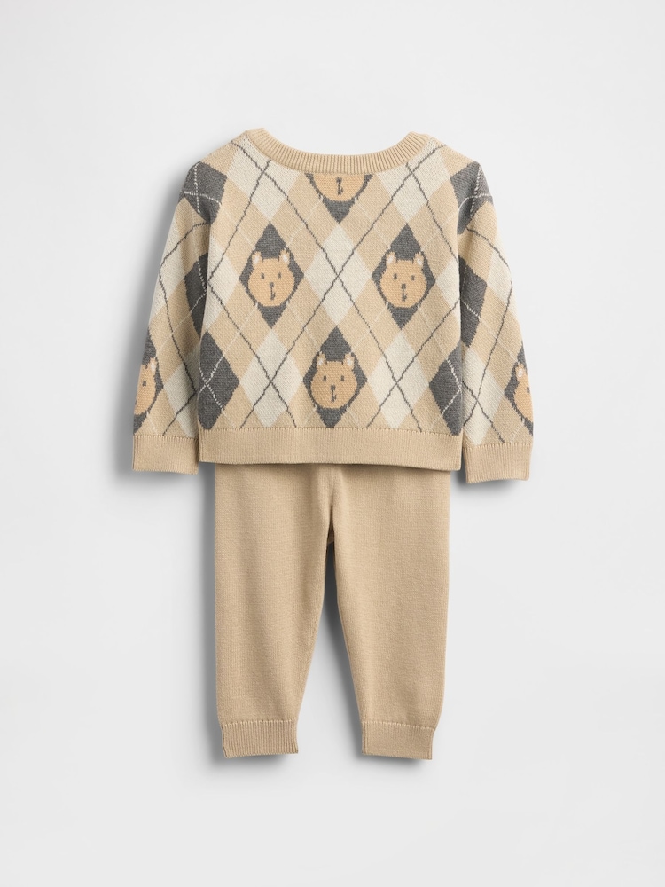 Gap Beige Brannan Bear Sweatshirt Set (Newborn-24mths) (0-24mths) - Image 2 of 2