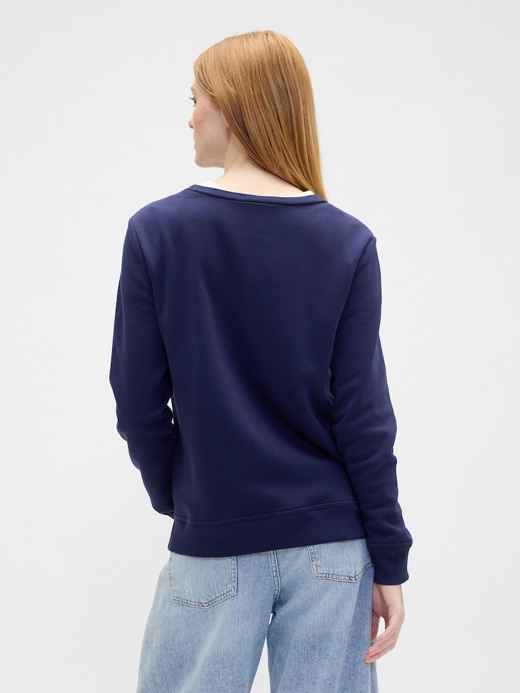 Gap Navy Blue Logo Crewneck Sweatshirt - Image 2 of 5