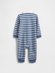 Gap Blue VintageSoft Varsity Bear Logo Sleepsuits One-Piece (Newborn-24mths) (0-24mths) - Image 2 of 4