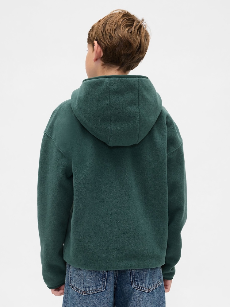 Gap Green VintageSoft Logo Zip Hoodie (4-13yrs) (4-13yrs) - Image 2 of 5 Gap Green VintageSoft Logo Zip Hoodie (4-13yrs) (4-13yrs) - Image 2 of 5