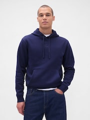 Gap Blue Relaxed Mini-Logo Hoodie - Image 1 of 4