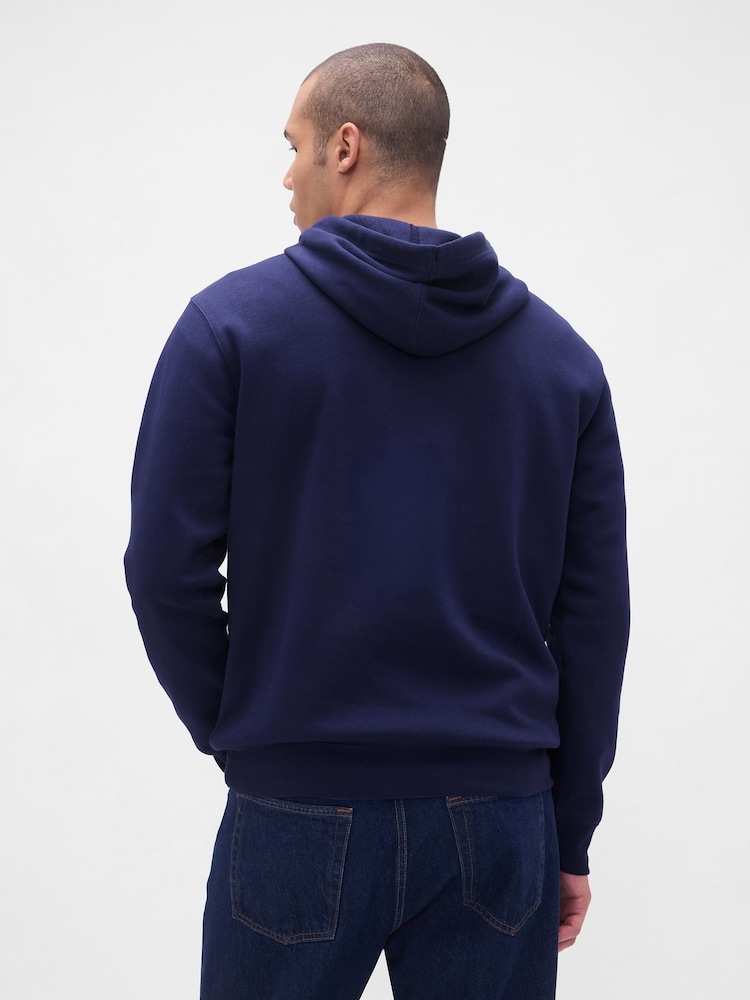 Gap Blue Relaxed Mini-Logo Hoodie - Image 2 of 4