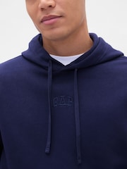Gap Blue Relaxed Mini-Logo Hoodie - Image 4 of 4