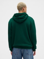 Gap Green Relaxed Logo Sherpa-Lined Zip Hoodie - Image 2 of 4