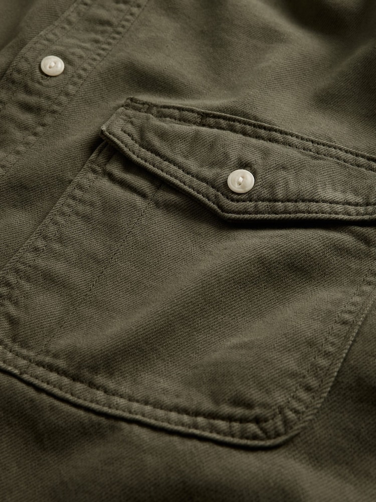 Gap Brown UltraSoft Denim Relaxed Shirt - Image 4 of 4