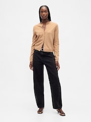 Gap Beige Soft Touch Crop Cardigan - Image 3 of 4