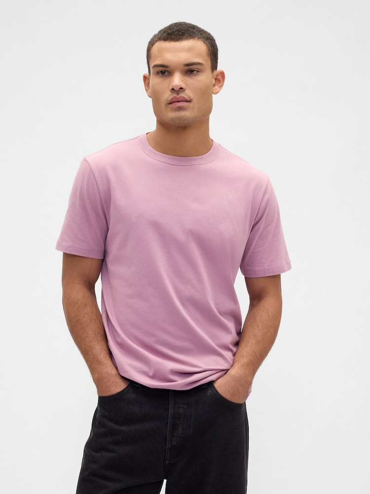 Gap Pink Everyday Soft Crew Neck T-Shirt - Image 1 of 5