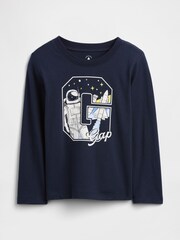 Gap Navy Blue Graphic T-Shirt (6mths-5yrs) (6mths-5yrs) - Image 1 of 3