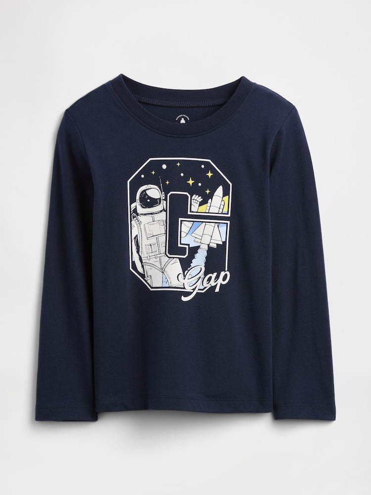 Gap Navy Blue Graphic T-Shirt (6mths-5yrs) (6mths-5yrs) - Image 1 of 3