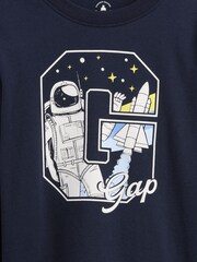 Gap Navy Blue Graphic T-Shirt (6mths-5yrs) (6mths-5yrs) - Image 3 of 3