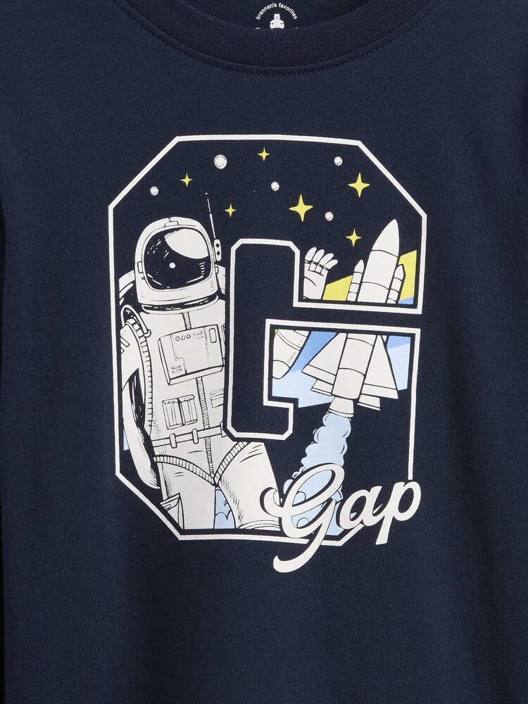 Gap Navy Blue Graphic T-Shirt (6mths-5yrs) (6mths-5yrs) - Image 3 of 3