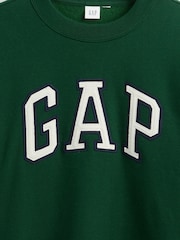 Verde oscuro - Suéter con logo y corte holgado de Gap - Imagen 4 de 4