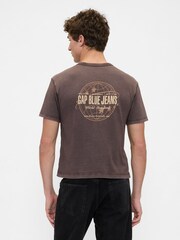 Marrón - Gap Heavyweight Crop Graphic T-Shirt - Imagen 2 de 4