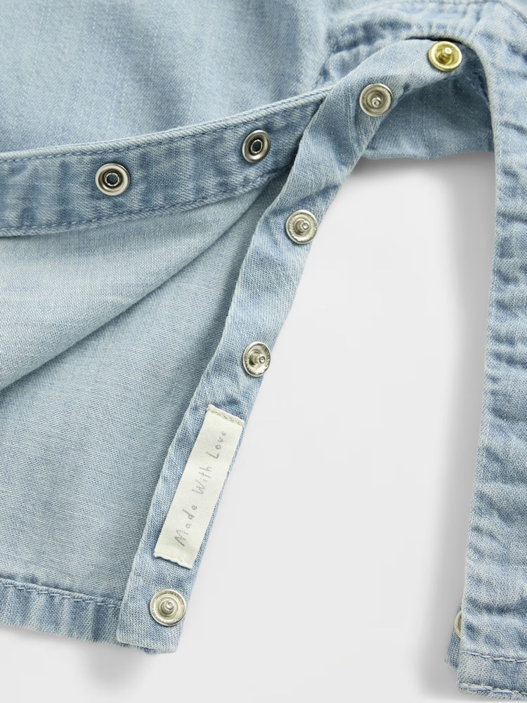 Gap Blue Bodysuit (Newborn-24mths) (0-24mths) - Image 3 of 3 Gap Blue Bodysuit (Newborn-24mths) (0-24mths) - Image 3 of 3