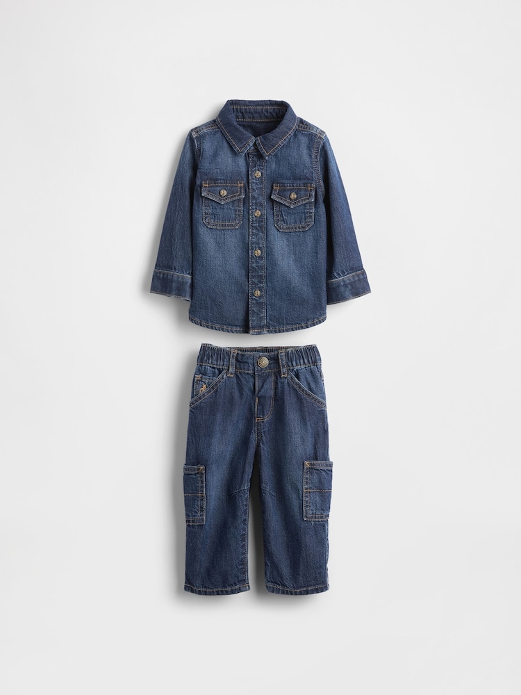 Gap Blue Denim Outfit Set (0-24mths) - Image 1 of 2